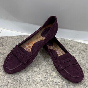 Born Women's brown maroon suede upper loafer, size 9.5/41